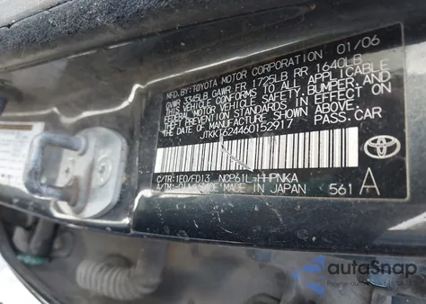 2006 Scion Xa from USA, damaged, VIN JTKKT624460152917